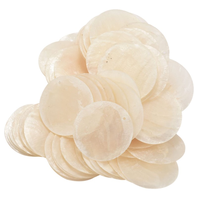 Plate Beads 100 x Mother of Pearl Bowl Round 35