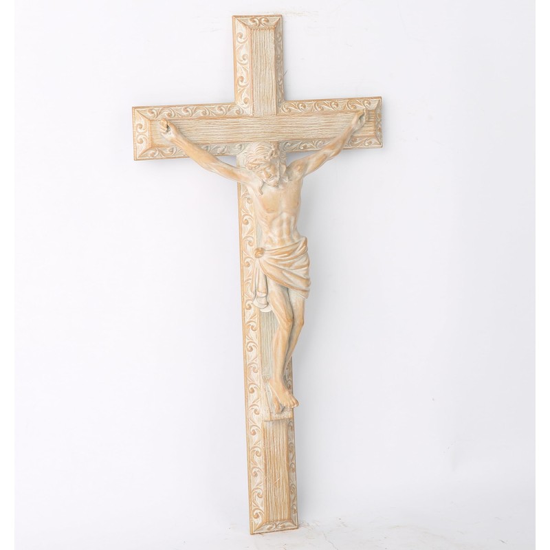BC Catholic Crucifix Wall Cross, Jesus Christ Home Decor，Religious Devout