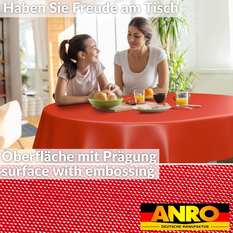 ANRO Oilcloth Tablecloth, Washable, Oilcloth, Garden Tablecloth, Outdoor, Indoor, Oval,
