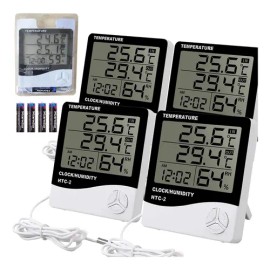 4pcs Higrometro Digital Termometro Htc-2 Medidor De Humedad                                                                                           