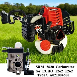youjupazi SRM-2620 Carburetor for Echo SRM-2620T 26X BRD2620 HCA2620 PAS2620 PE2620 T262X LE262 A021004600 Trimmer Carb with A232001890 Air Filter Cover Kit with A226002030 Air Filter Kit