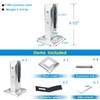 Muzata 1Pack Brushed Glass Railing Spigot Clamp Rectangle Stainless Steel
