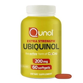 Qunol 200mg Ubiquinol, Powerful Antioxidant for Heart and Vascular Health, Essential for energy production, Natural Supplement Active Form of CoQ10, 6