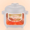 Electric Stew Pot 1L 200W with Ceramic Liner, Slow Cooker