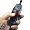Black 3 Prong Extension Cord with Waterproof Switch，14AWG Heavy Duty