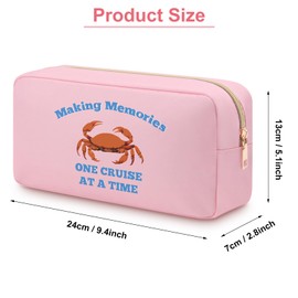 Cruise Themed Gift Makeup Bag Cruise Gift for Women Cruise Trip Vacation Gift Cruise Travel Gifts for Cruise Lovers Carnival Cruise Themed Double Side Toiletry Bag Beach Weekend Presents
