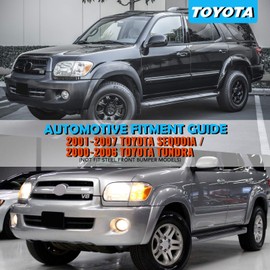 AUTOWIKI Fog Lights For 2000-2006 Toyota Tundra (Not fit steel front bumper models)/ 2001-2007 Toyota Sequoia 2PCS OEM Replacement Fog Lamps