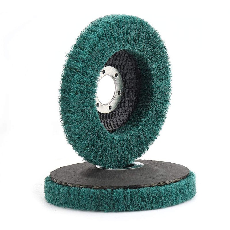 NUODUN 10Pcs 180/320 Grit Nylon Fiber Flap Disc Metal Polishing