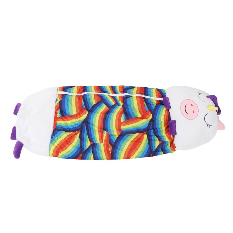 Kids Sleeping Bag Cartoon Animals Soft Plush Wearable Foldable Prevents