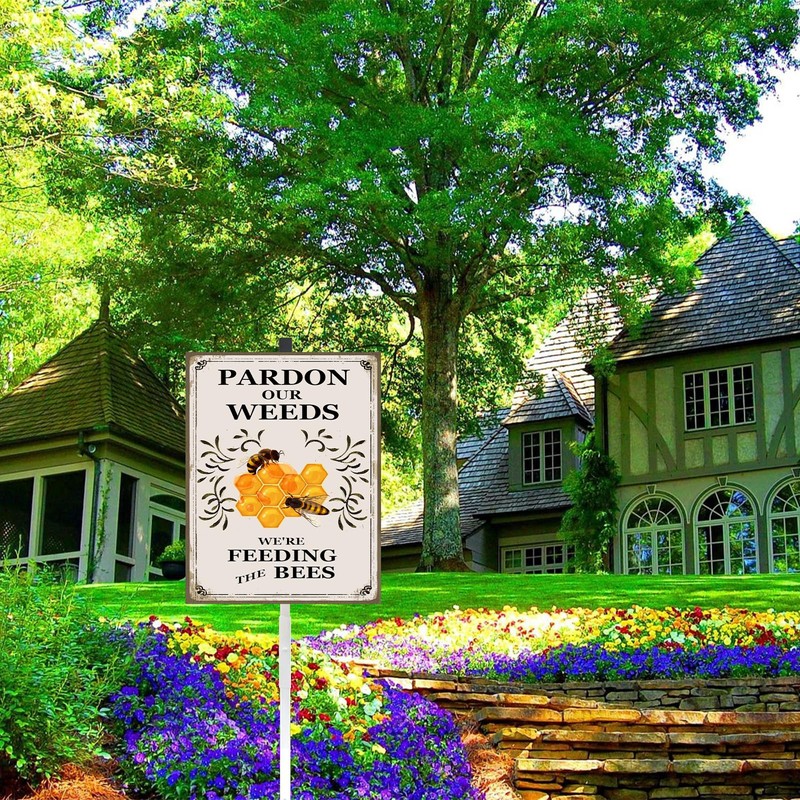 Backyard Wildlife Sanctuary Yard Sign with Stakes Protect Nature Animals