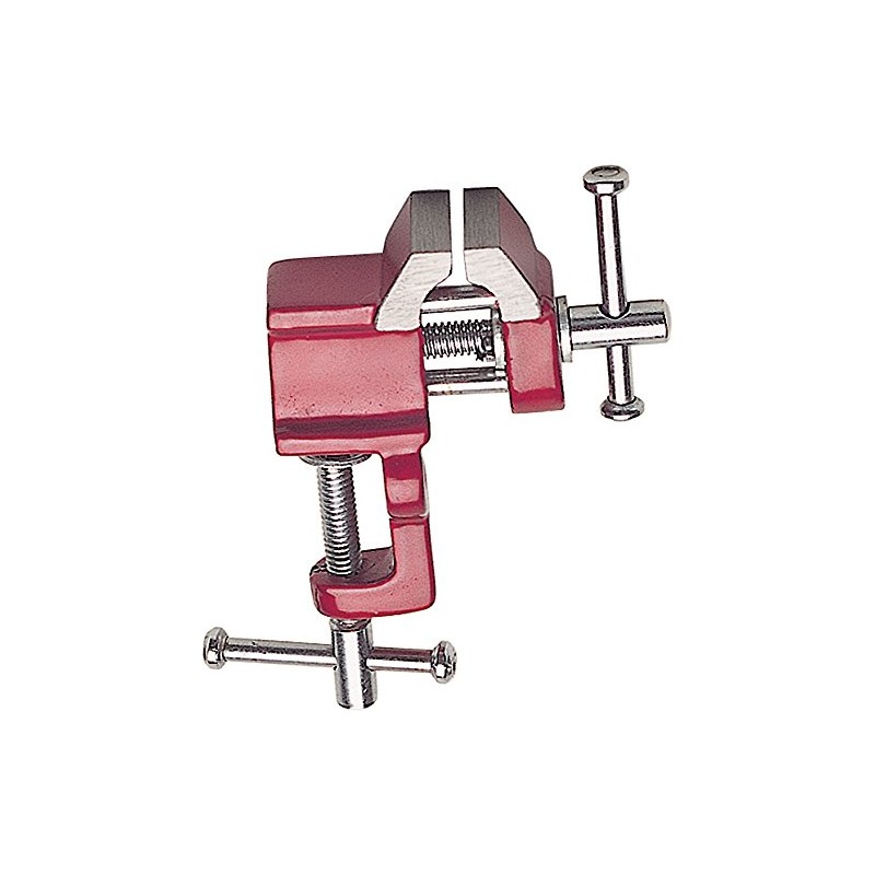 Eurotool 1 Inch Mini Bench Vise, Red, Modern, Hardware