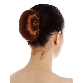 WIG ME UP - TYP-0063-P30 Hairpiece Bun Hair Bun Chignon Traditional Braided Oval Hair Rose Rust Brown Red Brown