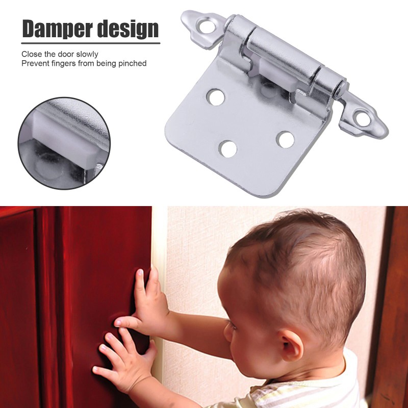 Dazone 20PCS Cabinet Hinges 1/2" Overlay Self Closing Door Cabinet