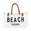 Beach Please Bag with Leather Handle, Extra Large Beach Bag for Women Waterproof
