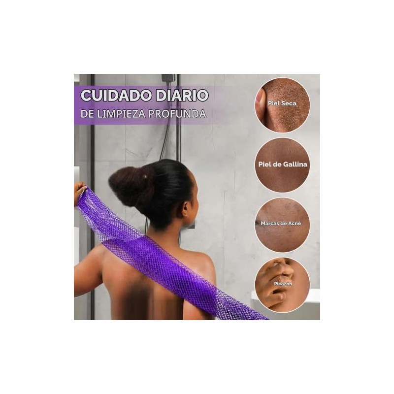 Esponja de red africana, 2 unidades, red exfoliante africana de