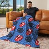 Northwest The Rolling Stones Psychedelic Check Throw Blanket, Oversized Rock