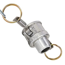 2 PCS Aluminum cam lock fittings (3/4" Part B) cam groove hose fitting camlock fittings, Male Adapter Female NPT Thread camlock fitting (3/4")