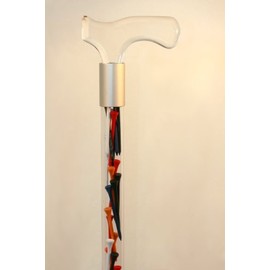 Elegant Acrylic Designer Walking Cane (33", Multi-Color Golf Tees)