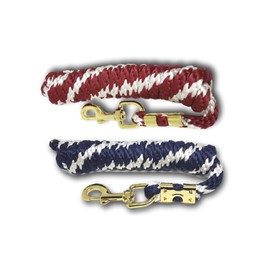 Lead Rope for Horse - Tie Rope in Various Stylish Designs, Lead, Tie Rope Pony, Donkey, Goat (1 x Red + 1 x Blue)
