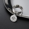 Tetragrammaton Pentagram Ring for Men Women Stainless Steel Sacred Geometry