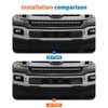 JeCar Black Front Bumper Cover Grille Trim Guards for 2018-2020