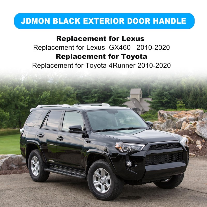 JDMON Black Exterior Door Handles Replacement for Lexus GX460 Toyota