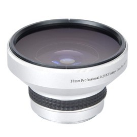 37 mm 0.25 X Super Fisheye Lens Additional Lens 2 Parts Removable Macro Close-up Fisheye Effect Larger Range Optical Glass Camera Photography Lens for 37 mm Camera Lens