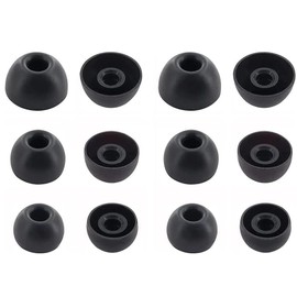 BLUEWALL Ear Tips eartips Compatible with Beats Solo Buds, 6 Pairs S/M/L Sizes Ear Tips Replacement Silicone Earbuds Tips, Compatible with Beats Solo Buds 6 Pairs Black