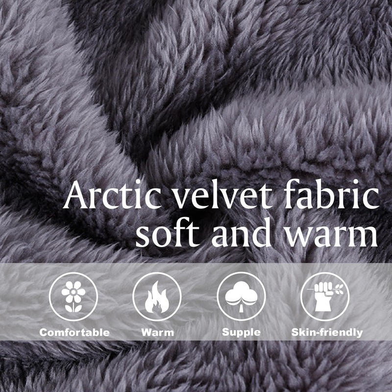 Inner Wish Mens Plush Fleece Robe, Cozy Warm Bathrobe Fuzzy