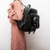 SandraWang Bold Gothic 3D Skull Backpack - PU Leather Bagpack