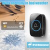 Fabbay 8 Wireless Doorbell, Waterproof Door Bell Button Kit 4