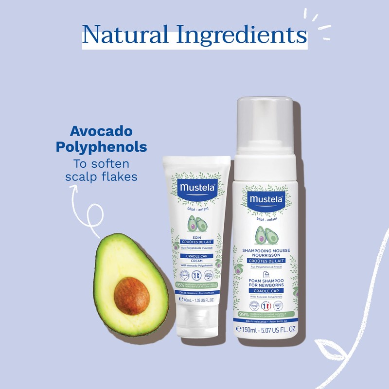 Mustela Baby Cradle Cap Bundle - Natural Baby Shampoo &