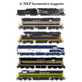 Nickel Plate Road Steam, Diesel, Heritage 6 magnets Andy Fletcher