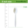 1000 Count 6" Compostable Sporks, BPI Certified,Bulk Cutlery Utensils Spork