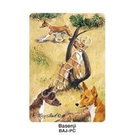 Best Friends Playing Cards, by Ruth Maystead - Basenji