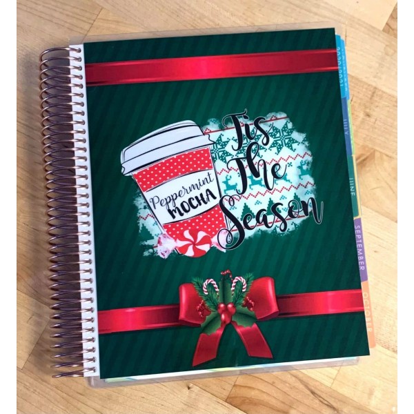 Handmade Peppermint Mocha Christmas Front Back Cover Set 4 use