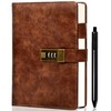 CAGIE Journal with Lock for Men Refillable 192 Lined Pages