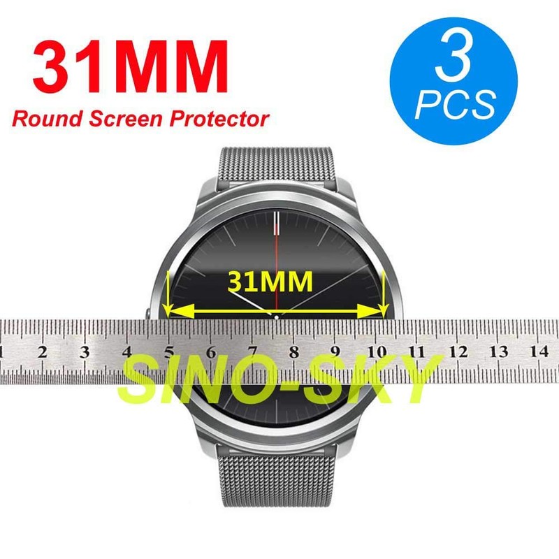 [ 3-Pcs] Universal Round Smart Watch HD Screen Protector,Anti-Scratch, Anti-Fingerprint,