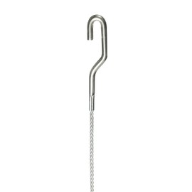 Steel Picture Hanging Cord 2mm Diameter 72-Inch with Large Hook - Compatible with TR101 Wall Track Picture Hanging System - Supports Up to 28 lbs - 5 Pack