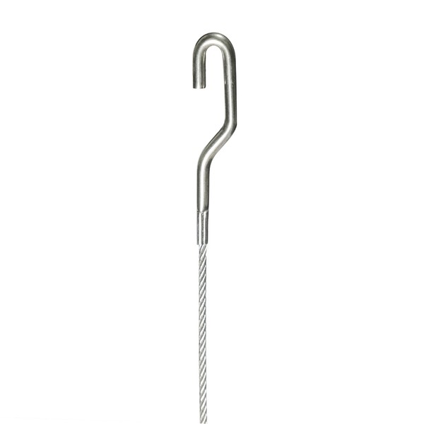 Steel Picture Hanging Cord 2mm Diameter 72-Inch with Large Hook