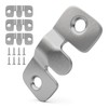 4PCS Flush Mount Bracket, Interlocking Photo Hanging Hook (Silver, 1.7")