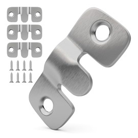 4PCS Flush Mount Bracket, Interlocking Photo Hanging Hook (Silver, 1.7")