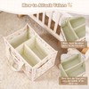SEISSO Diaper Caddy Organizer with Handle, Portable Baby Gift Basket,