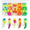 Crappie Jigs Marabou Feather Hair Jigs Heads with Feather Hand-Tied