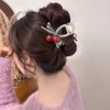2 PCS Red Cherry Hair Claw Clip,Cute Fruit Hair Jaw,for