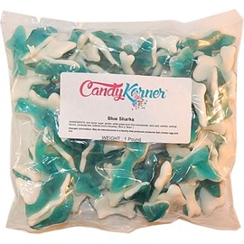 Blue Sharks | Blue Gummi Sharks 1 Pound ( 16 OZ )
