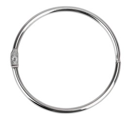 Binder Rings Loose Leaf Book Key Ring Clips (8 Pack) Large 2.75 Inch Diameter Nickel Plated （Silver ）