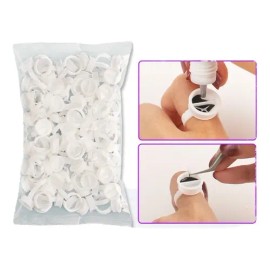 500 Piezas De Anillo Para Pigmento De Pestañas,cejas.belleza