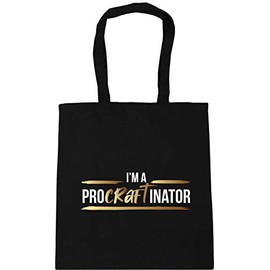 Hippowarehouse I'm a ProCRAFTinator Tote Shopping Gym Beach Bag 42cm x38cm, 10 litres