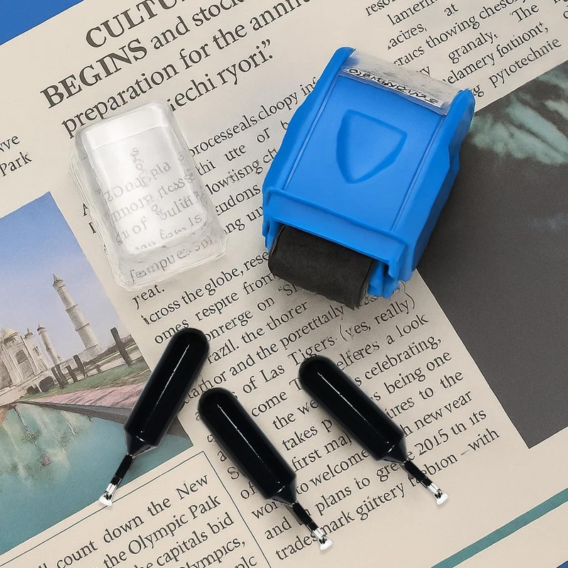 20Pcs Identity Theft Protection Roller Stamp, Data Defender Roller Stamp